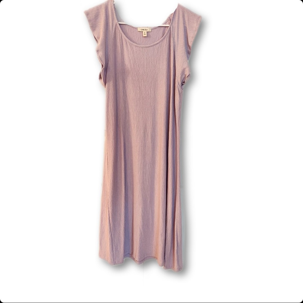 Como Blu Lavender Flutter Sleeve Dress